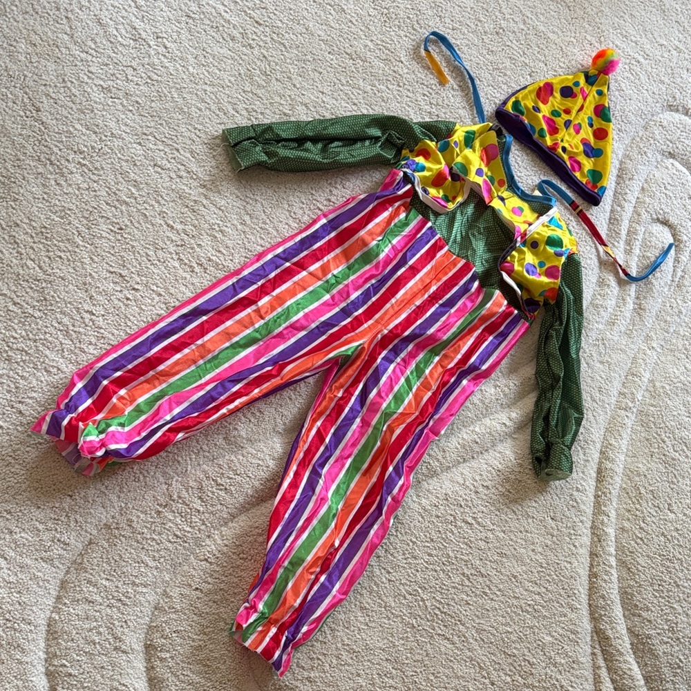Rubie's Colorful Clown Costume for Kids-unisex